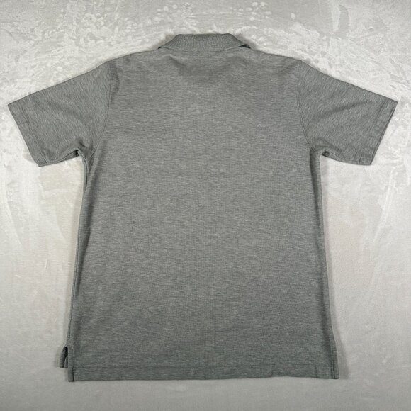 L.L. Bean Polo Shirt Men Size M Gray Short Sleeve 100% Cotton Single Pocket - Picture 9 of 9